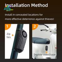 AEF6-Bicycle Alarm Bell 113Db Electric Bike Horn Motorbike Security Anti Theft Wireless Remote Control Vibration
