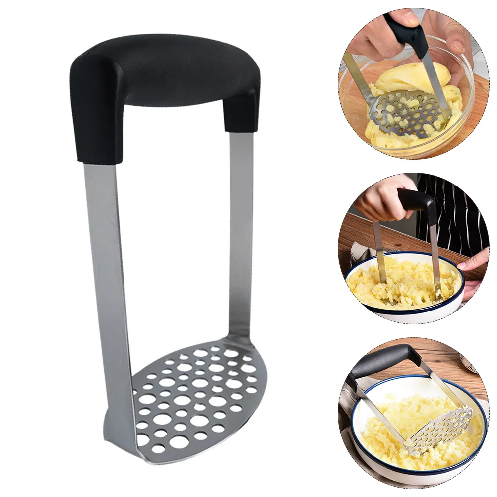 

2 pcs 1 Set Potato Chopper Grater Masher Sweet Potato Crusher Kitchen Utensils Garlic Mincer Carrot Cutter Black