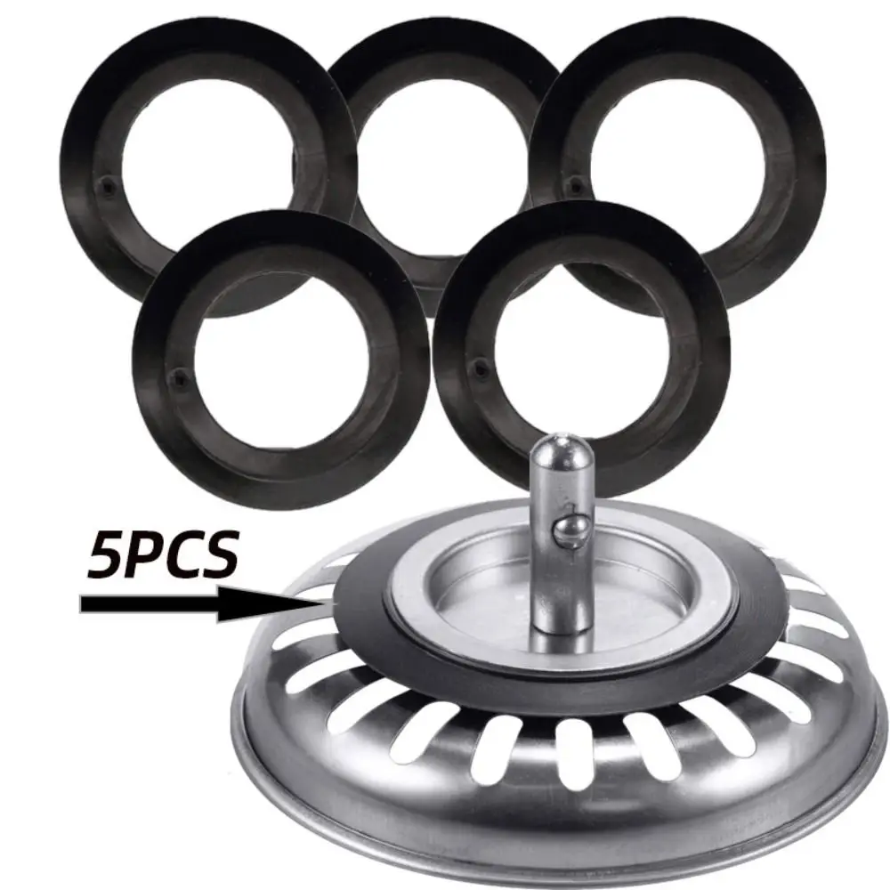 5Pcs Durable Rubber Seal Strainer Plug Washer Franke Fitting Replacement Washer Kitchen Sink Part Sink Drainer