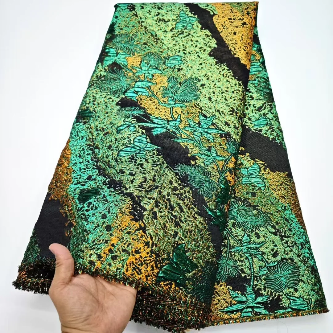 

2025 High Quality African Nigerian Tulle Lace Fabric Organza Guipure Brocade Jacquard French Lace for Wedding Party Dress HD6317