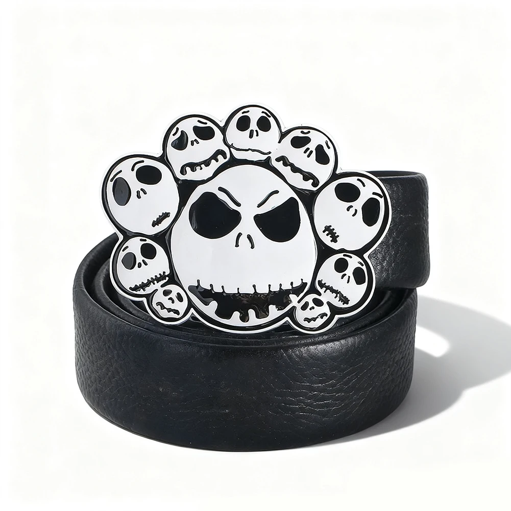 القوطية نمط الجمجمة تصميم حزام مشبك للنساء DIY حزام الملحقات فاسق الشارع الرجال الجينز مكونات المشبك