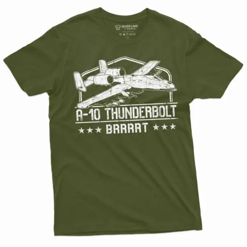 Men's Military Army A-10 Thunderbolt II legendary airplane T-shirt BRRRT shirt