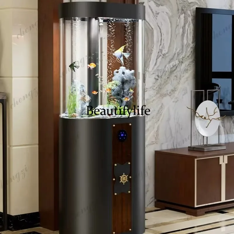 Q181 Medium-sized no-change living room acrylic aquarium, tropical fish, small household filter bottom filter tank