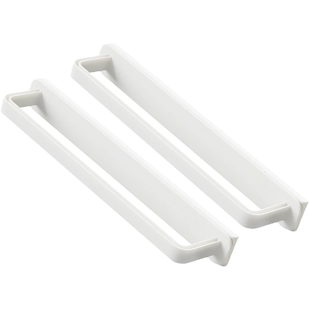 

2pcs Wall Mount Sliding Rack Adjustable Holder Towel Utility Bars White Bathroom Kitchen Accessories No Drilling DAMAGE FREE