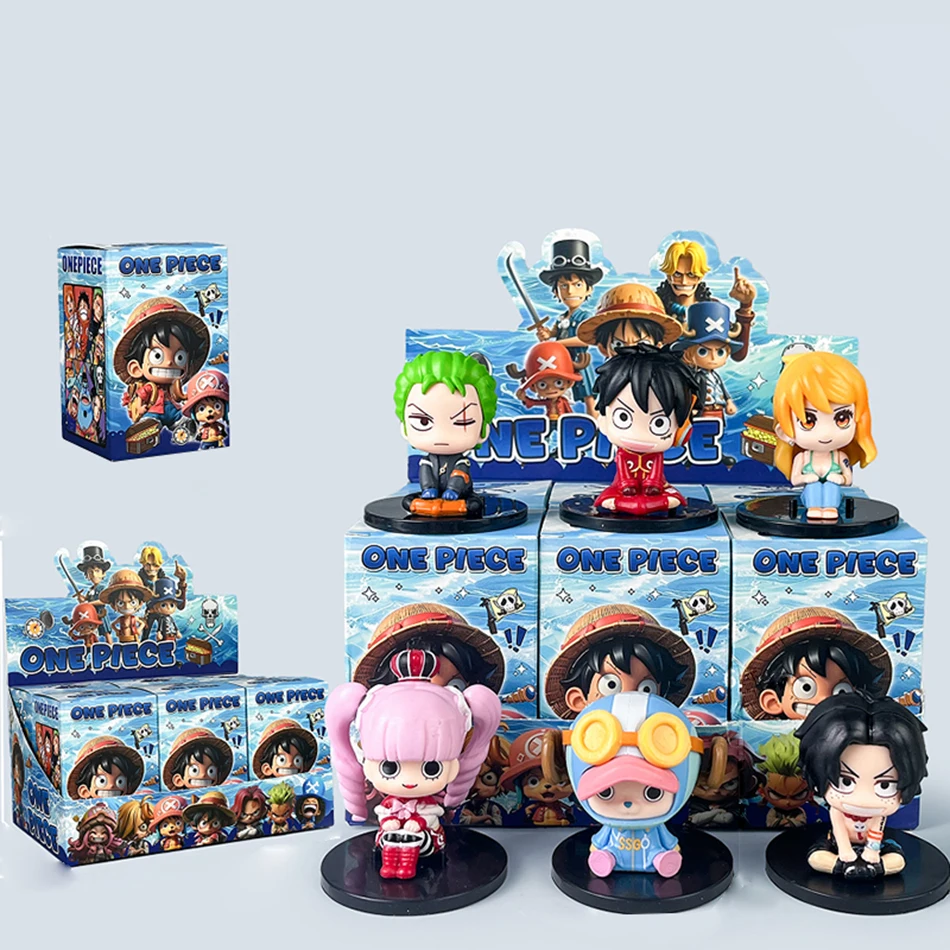 1-12 Stück Blindbox Anime One Piece Figur Luffy Roronoa Zoro 6cm Q-Version Actionfigur Niedliches Spielzeug Schreibtischdekoration Modell Geschenk – Detail 25
