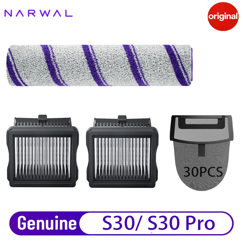 Originele Narwal Advanced Kit S30/S30 Pro draadloze nat-/droogstofzuiger borstelrol en HEPA-filter vervangende reserveonderdelen