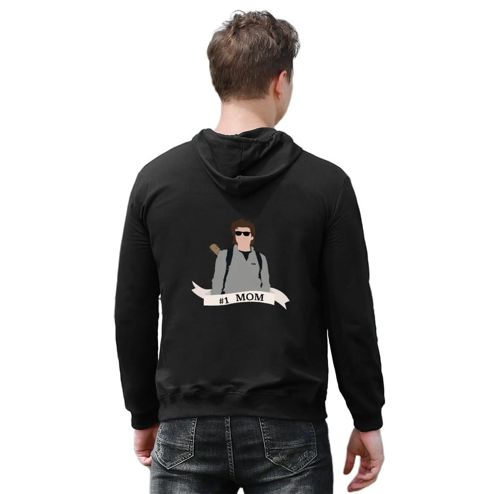 ستيف هارينجتون: # 1 أمي هوديي جرافيك تي شيرت الرجال الخريف ملابس رجالية الملابس الجمالية اليابانية هوديي