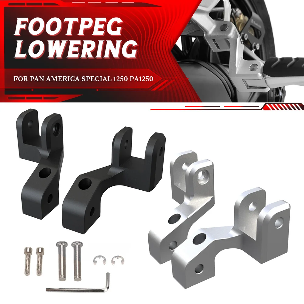 

For BMW R1300GS Footrest Lowering Kit Rider Foot Peg Relocation FOR PAN AMERICA SPECIAL 1250 PA1250 /SPECIAL Passenger 2021-2024