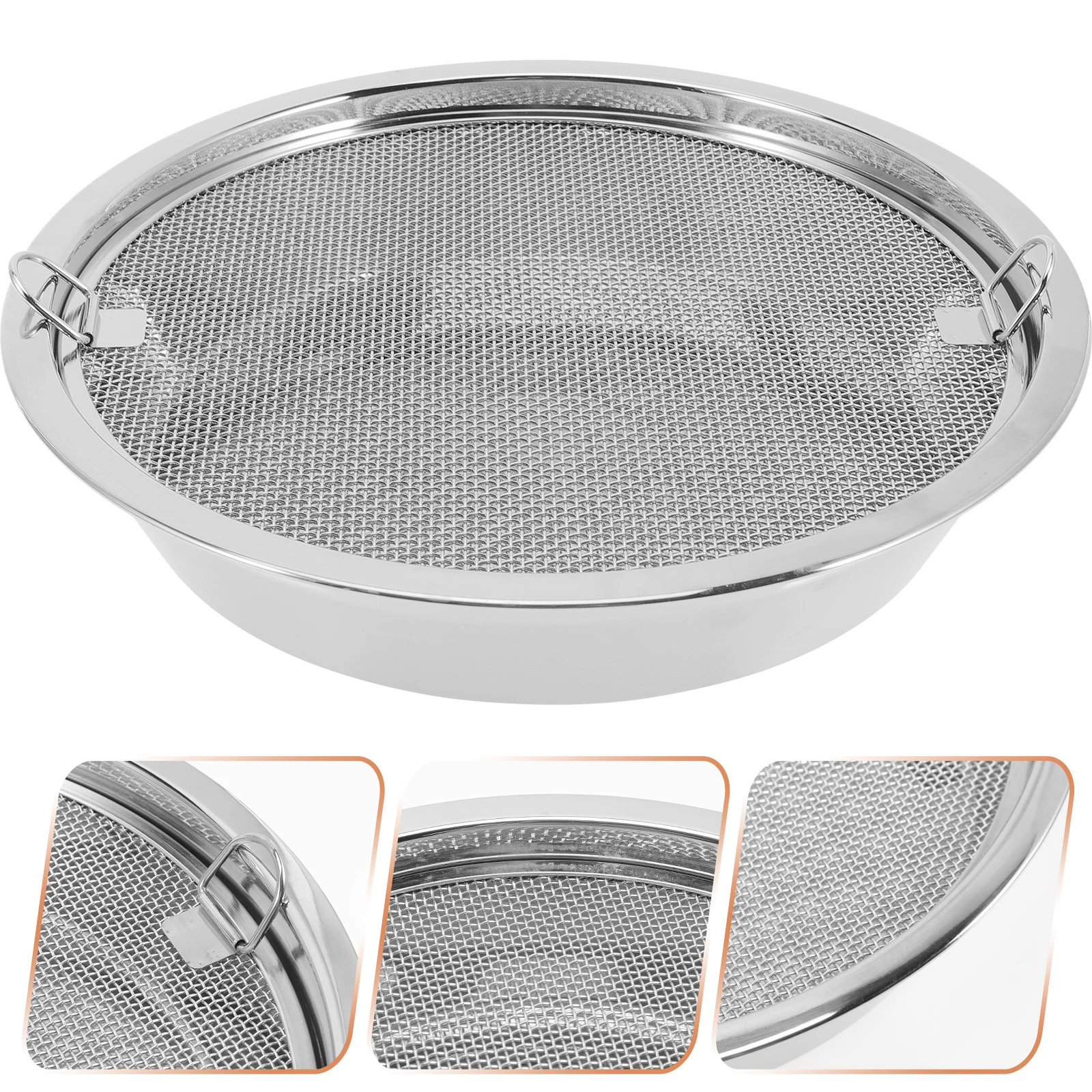 

Stainless Steel Snack Serving Platter Household Fruit Plate Oil Drain Tray Double Layer Food Container Restaurant