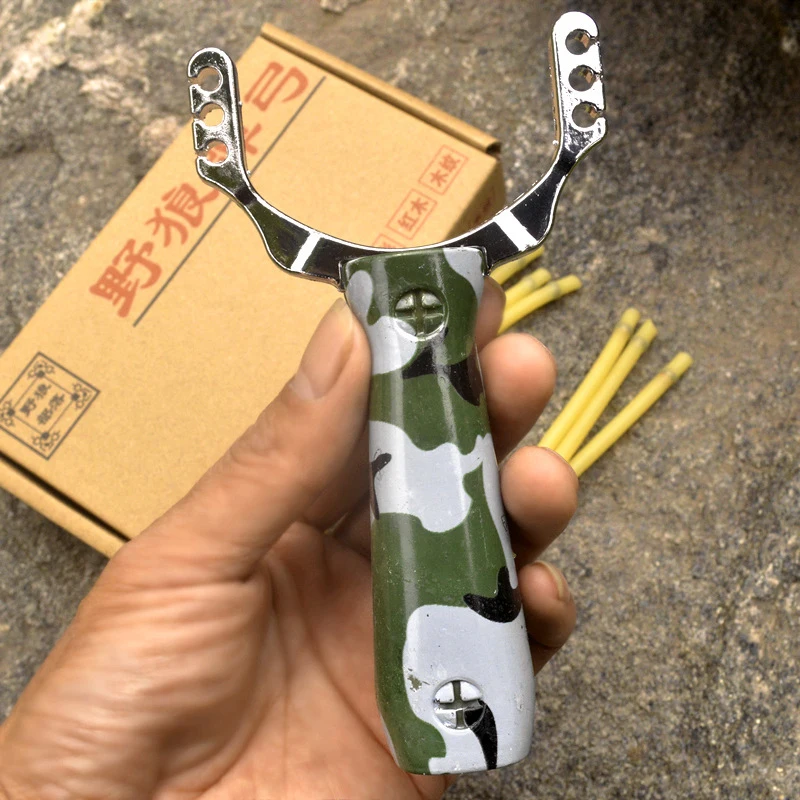 

1PC Mini Pocket Outdoor EDC Alloy Camouflage Slingshot with Camping Hunting Portable Tools