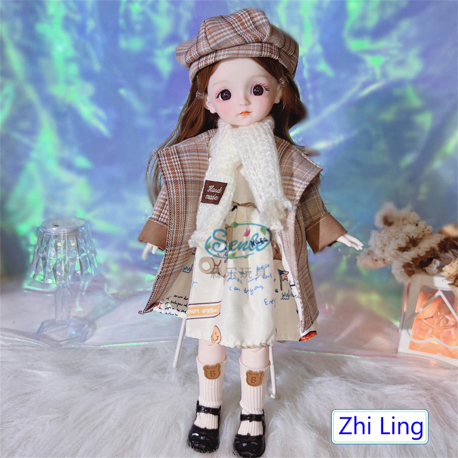 30 cm Puppe mit Kleidung für Kinderspielzeug Mädchen 6 bis 10 Jahre 1/6 Kleidung für BJD-Puppen Puppenhaus-Zubehör – Detail 2