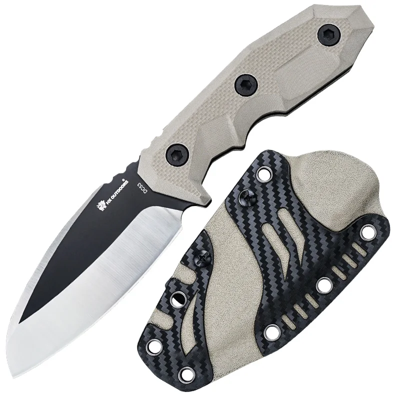 

New Hx Outdoors Assault DC53 Outdoor Knife Rescue Camping Survival Knives Tactical Edc Tool, G10 Handle With Kydex Dropshipping