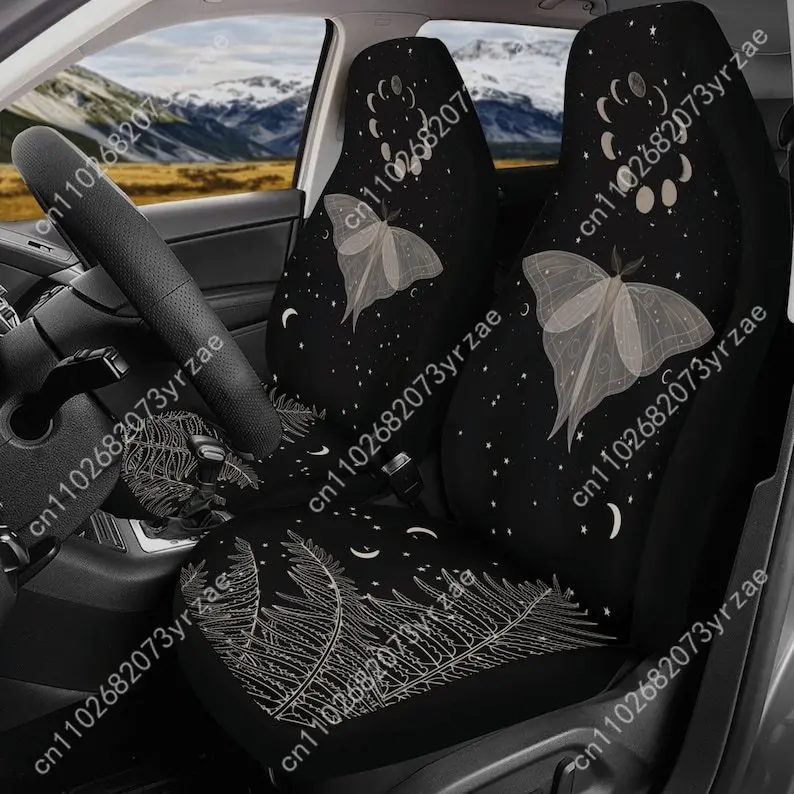 

Witchy Fern Moth Car Seat Covers Universal Environmentally Friendly Interior Decorations Comfortable Breathable Car Seat Covers