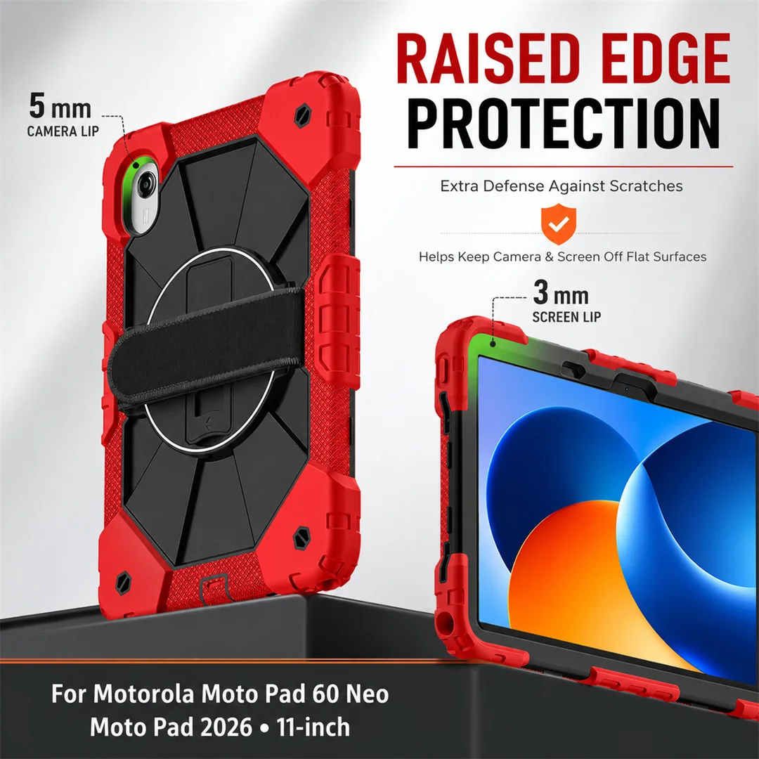 Heavy Duty Kids Armor Shockproof Tablet Case for Moto Pad 60 Neo 2026 11