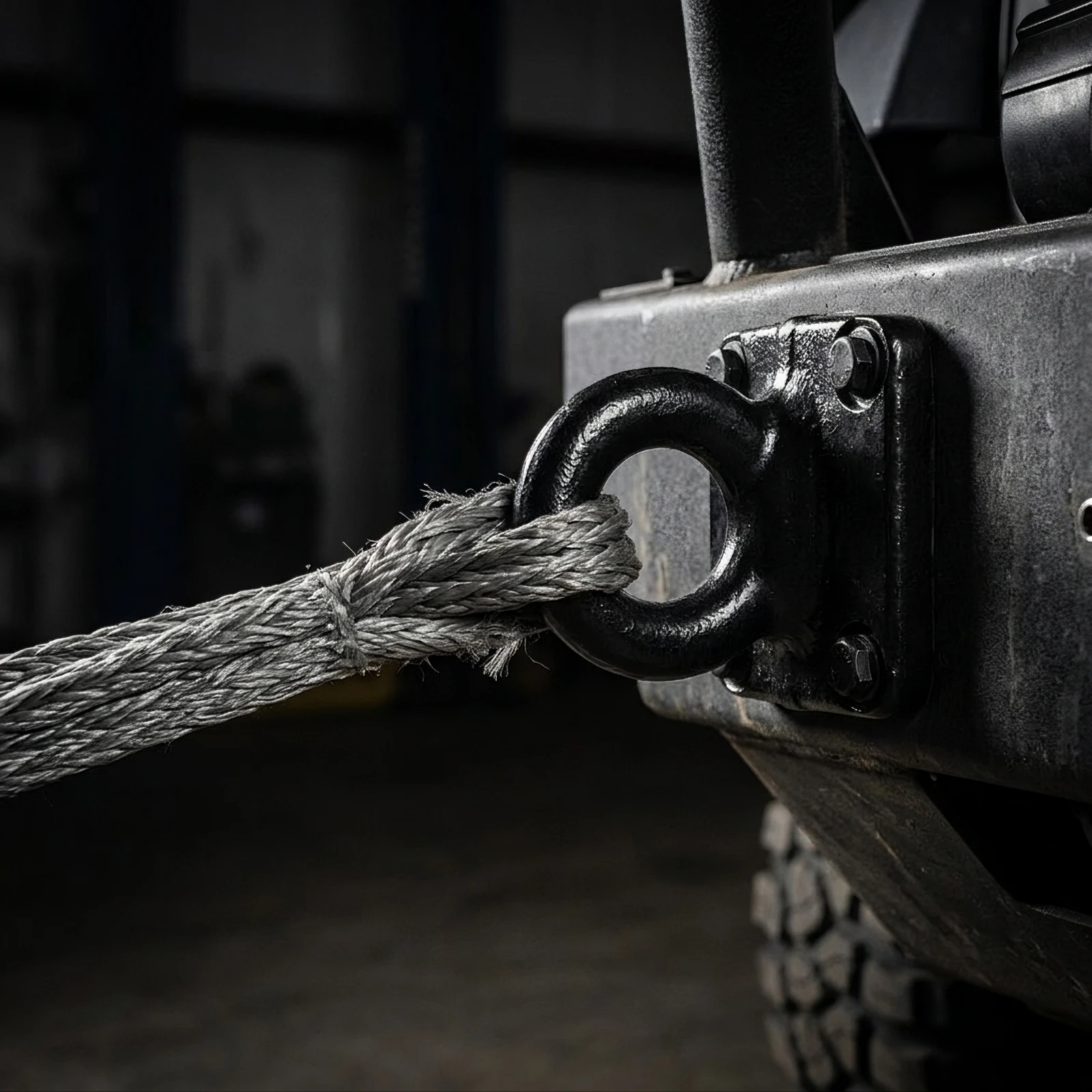 Towing Loop with Mounting Base Corrosion-Resistant Winch Accessory Hardware Strong for off-Highway
