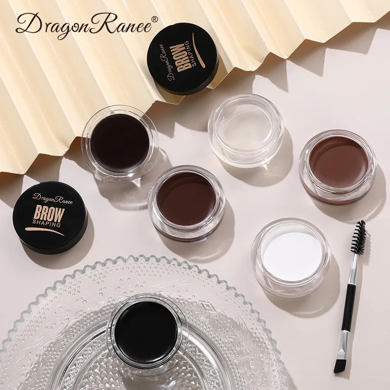 Crema potenciadora de cejas de larga duración, Gel impermeable para cejas, maquillaje marrón, negro, tinte líquido para cejas con cepillo, 6 colores