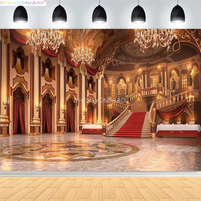 

Interior Wall And Floor Mouldings Photography Backdrops Retro Joinery Wood Paneling Palace Wedding Photo Background OR-04