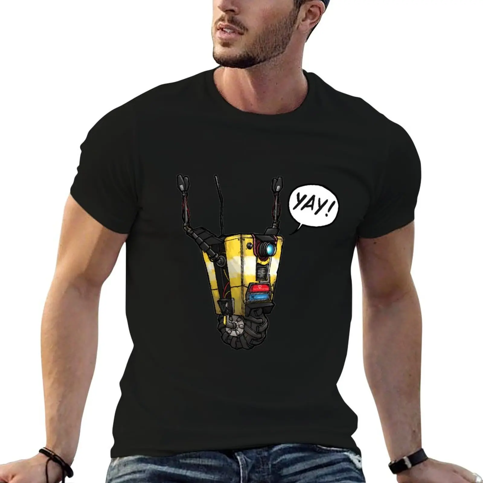 Happy Claptrap T-Shirt summer top vintage graphic tee anime figures heavyweight t shirts for men