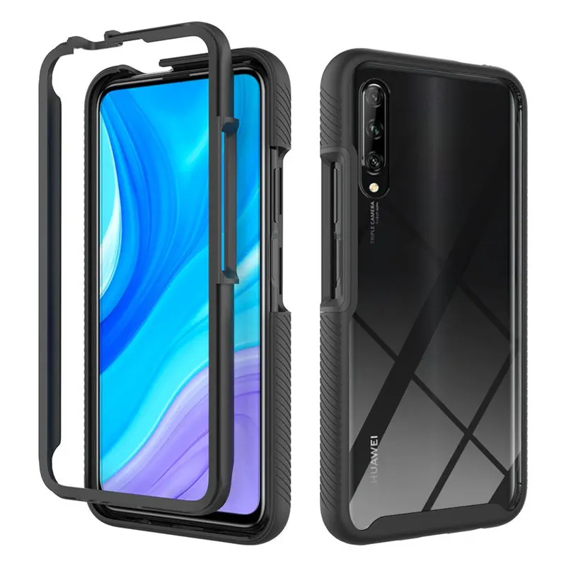 Huawei Y9S STK L21 LX3 L22 Case Dual Layer Silicone TPU Bumper Crystal Clear Armor Hard Cover For Huawei Y9S STK-L21 STK-LX3