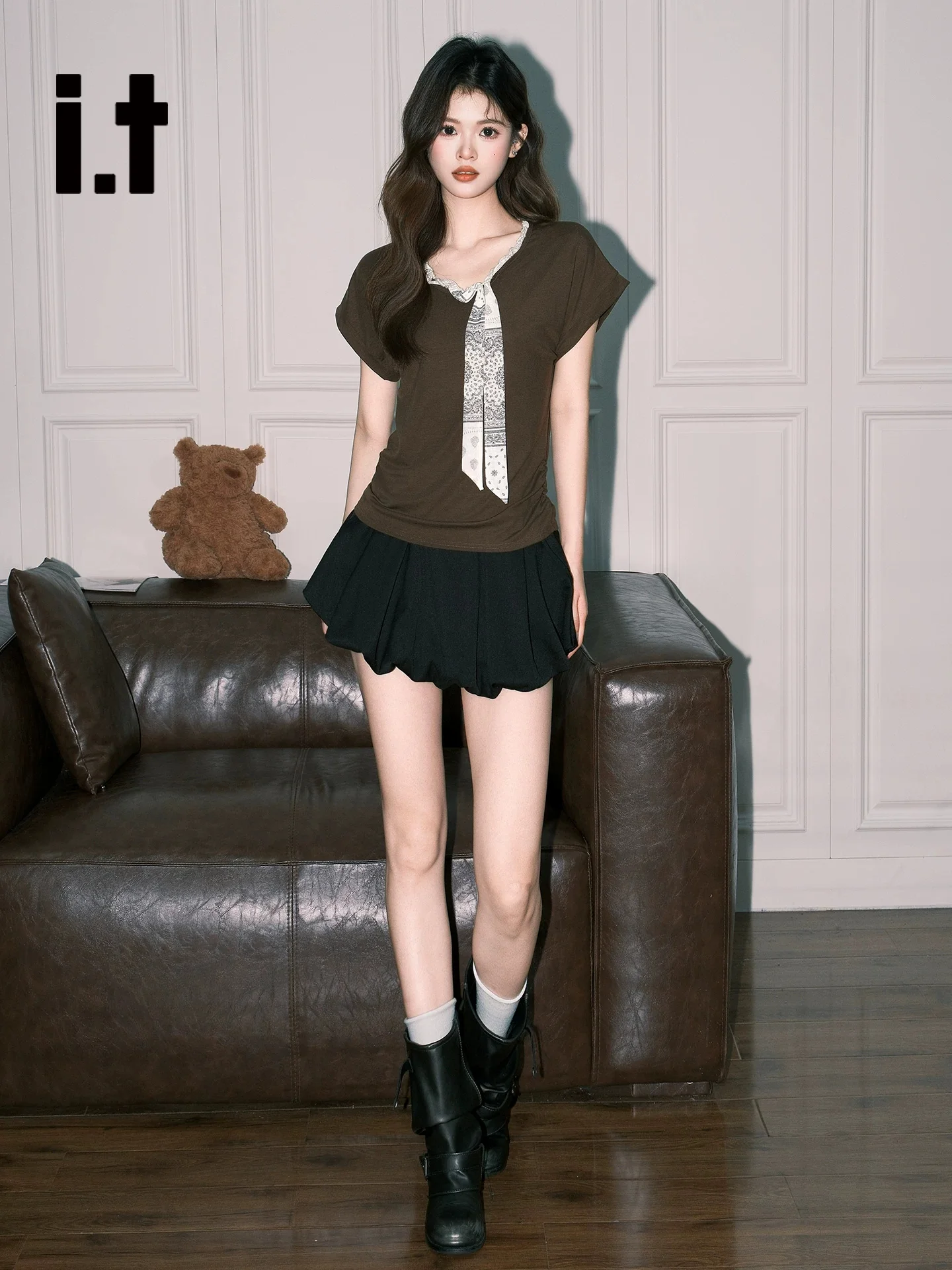 gonna-corta-nera-stile-balletto-da-donna-a-vita-alta-a-trapezio-effetto-snellente-stile-coreano-di-marca