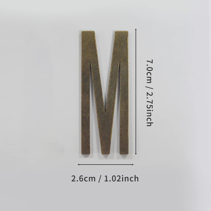 Selbstklebende Hausnummern aus Bronze, englische Alphabetbuchstaben aus Metall für Wohnung, Zimmer, Türschild, Tisch, Briefkasten, Nummernaufkleber, 7 cm – Detail 20