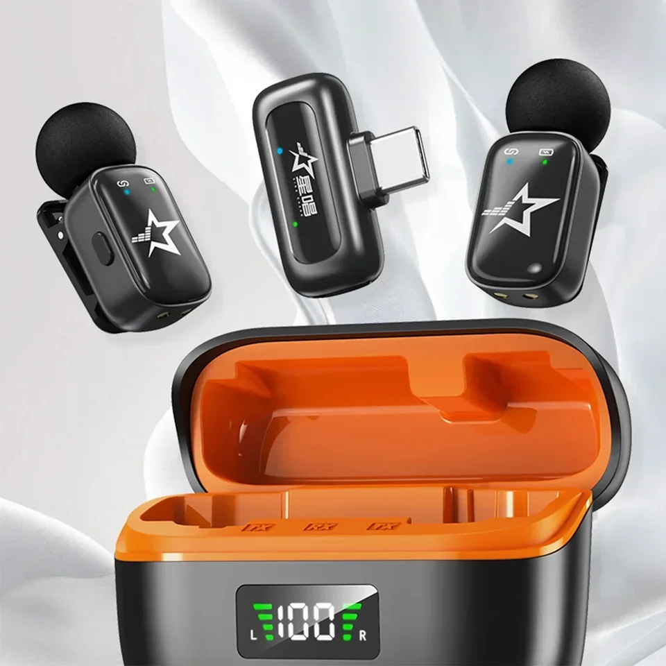 

S7 Wireless Lapel Clip-on Lavalier Microphone Cardioid Noise-Canceling for Live Streaming Outdoor Interview Short