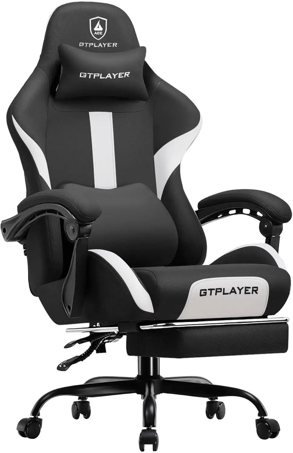 Gtracing Gaming Chair Ergonomic Office Chair With Foot Rest & Pocket Spring Cushion, High Back Computer Desk Chair With