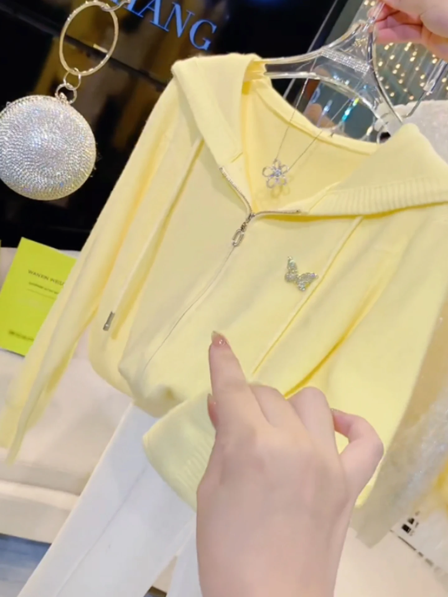 المرأة سستة محبوك طويل Sve لون نقي هوديي ملابس خارجية التخسيس الأعلى الكورية Sle ملابس الخريف مريحة غير رسمية