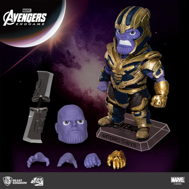 In Stock 100% Original Beast Kingdom EAA-079 Thanos Avengers Endgame BOSS Movie Character Model Collection Artwork Q Version