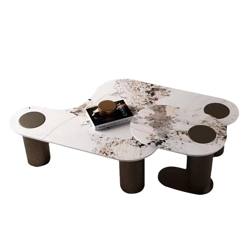

Simple rock slab special-shaped small side table, modern high-end minimalist home use, child and mother combination coffee table