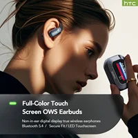 【Auriculaires traducteur AI】 écouteurs Bluetooth HTC NE25 écran tactile LCD casque sans fil Sport longue durée de vie avec micro HD 4
