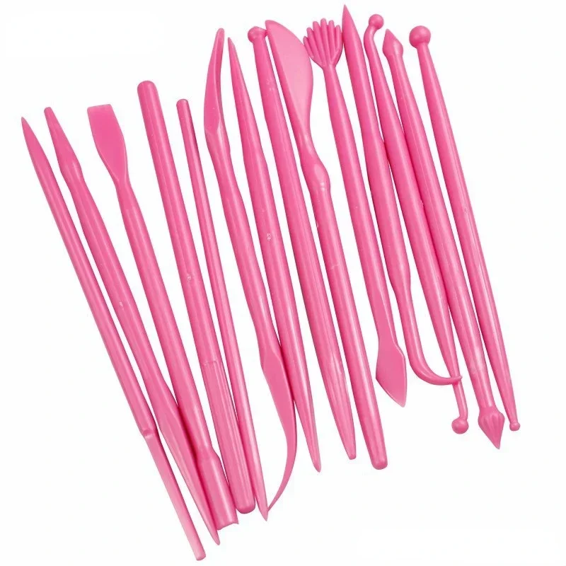 14Pcs/Set Plastic Clay Sculpting Set Wax Carving Pottery Tools Carving Sculpture Shaper Polymer Modeling Clay Tools image 3