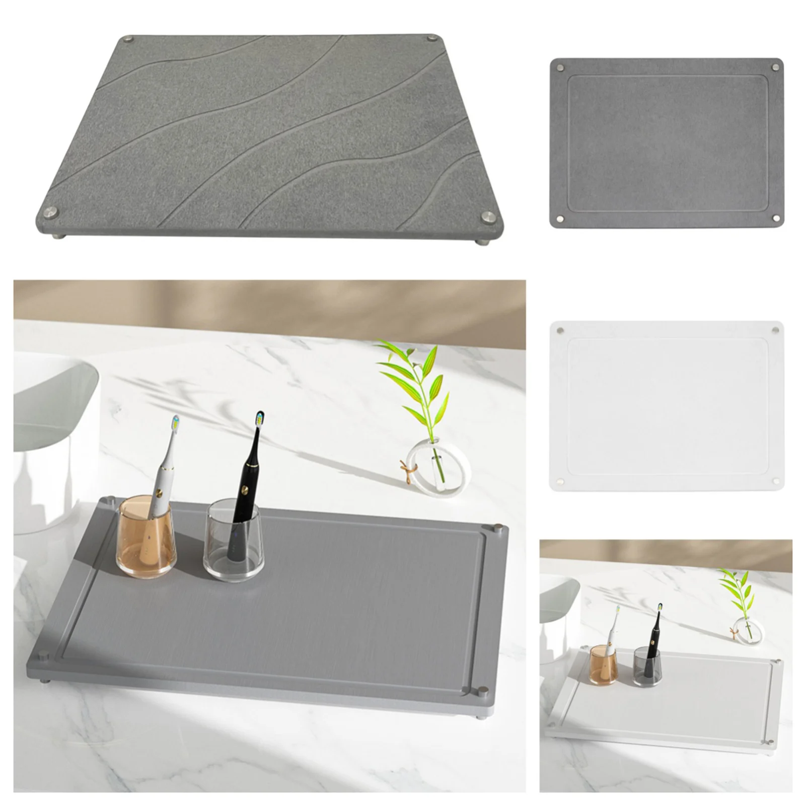 Kitchen Marble Stone Drying Mat Heat Resistant Bar Coaster Placemat Mat Suitable for Tableware Coffee Machine