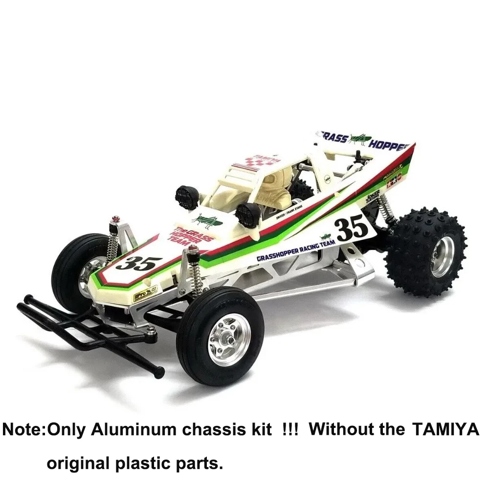 1Set RC Custom Aluminum Chassis Kit Fit for Tamiya 1/10 Buggy Grasshopper/Hornet Chassis Upgrades Parts