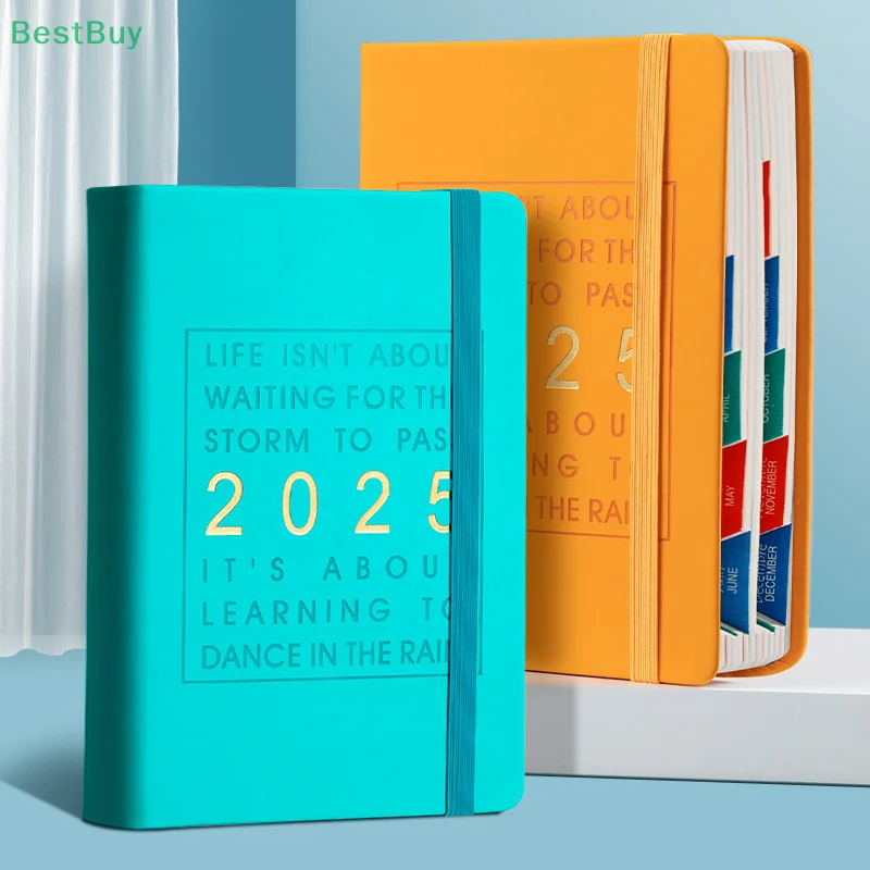 2025 Yearly English Schedule Book Planner Notebook Time Management Organizer Daily Learn Goal Planner Efficiency Manual