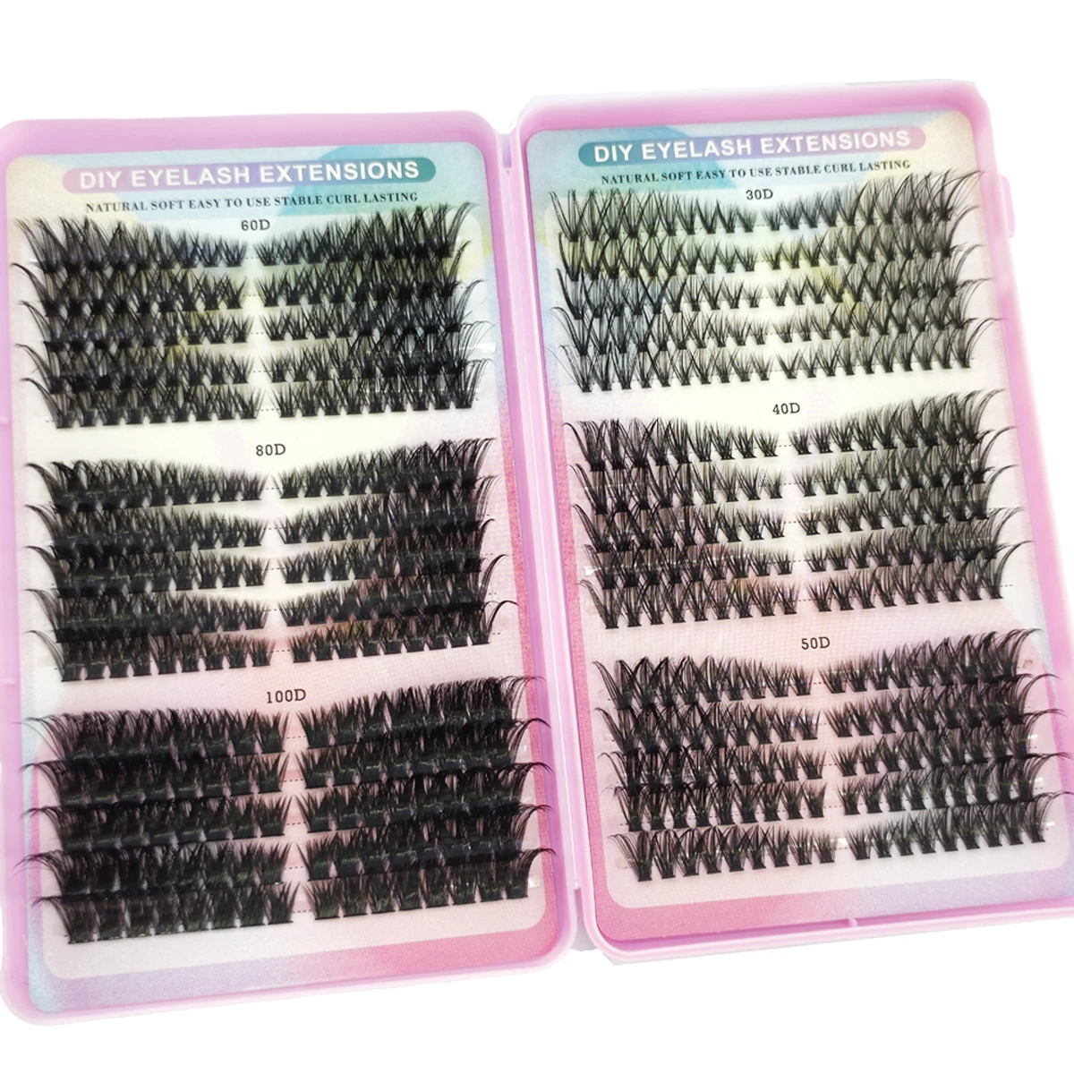 HBZGTLAD New10D-200D Fluffy Thick  Mixed Tray Eyelash Extension Volume Faux Mink Lashes Cat Eye Lash Extension Makeup ﻿
