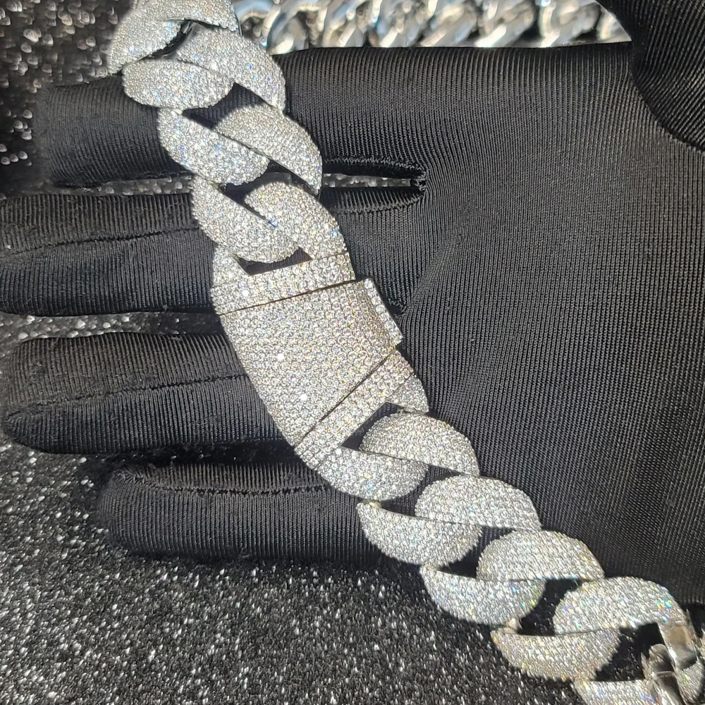 Iced Out Thick Heavy 24MM Miami Cuban Link Chain Hip Hop Fashion Bracelet Rapper Gifts For Men Icy Pendant Necklace Jewelry