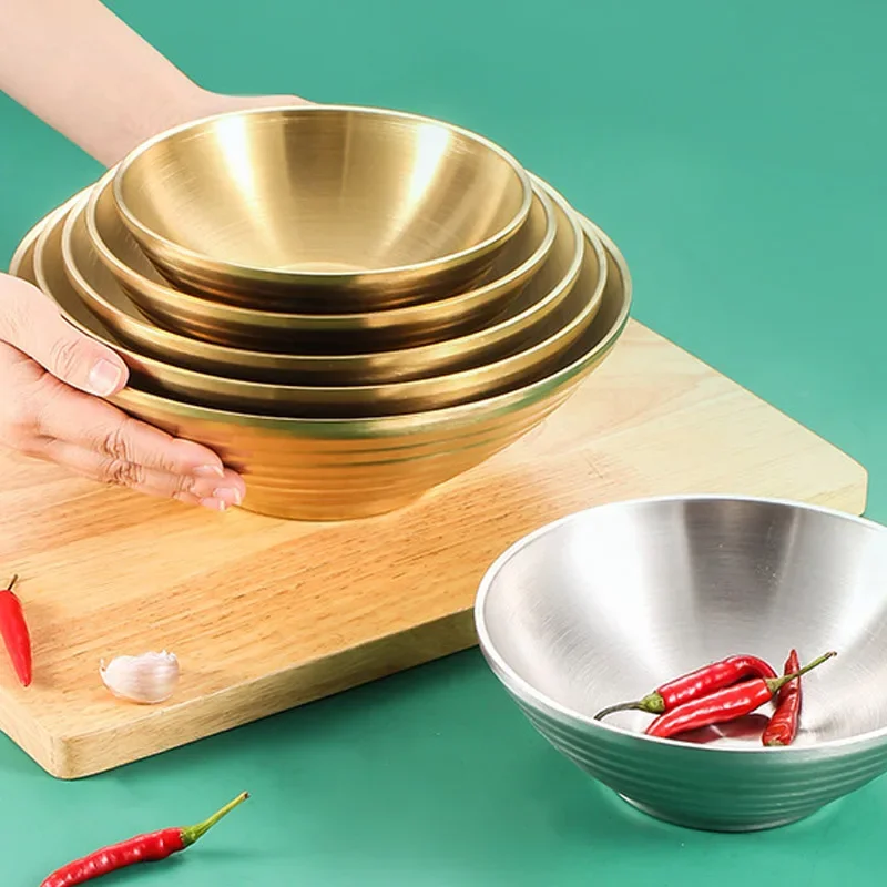Cuenco de bambú de acero inoxidable 304, cuenco para ramen, cuenco japonés, cuenco de arroz de doble capa, cuenco grande para fideos fríos, cuenco picante para fideos picantes con tapa de bambú