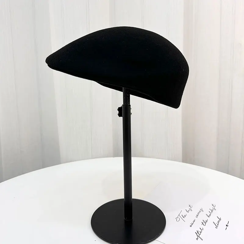 Neue Winter Hohe Qualität Klassische Dicke Wollfilz Vorwärts Kappe Für Frauen Männer Warme Visiere Hut Mode Straße Vintage Chapeu Fedora – Detail 11