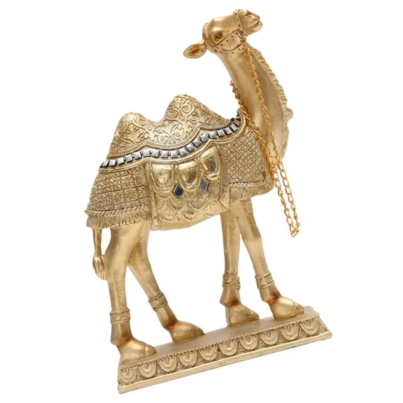 Classic Traditional Camels Art Desk Ornament for Modern Home and Office Decoration Resin Statue  Sculpture Craft