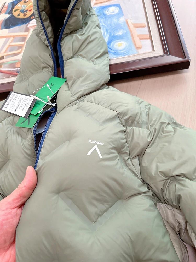 معطف Thiened Outdoor Cotton Jaet للرجال والنساء شتوي دافئ مضاد للبرد بنمط Light Enn Bfle معطف درجة الحرارة Lo #4