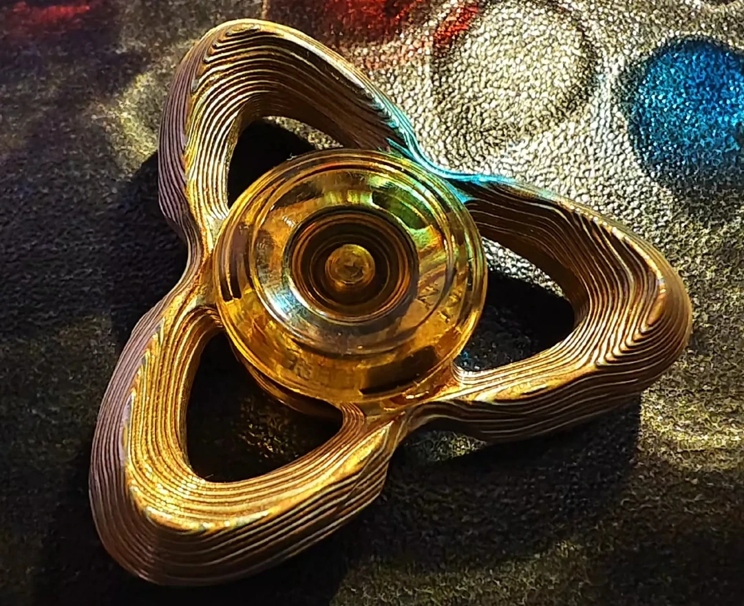 USED EDC J. Z EDC cat eye stone mokume spinner fingertip gyroscope Decompression toys