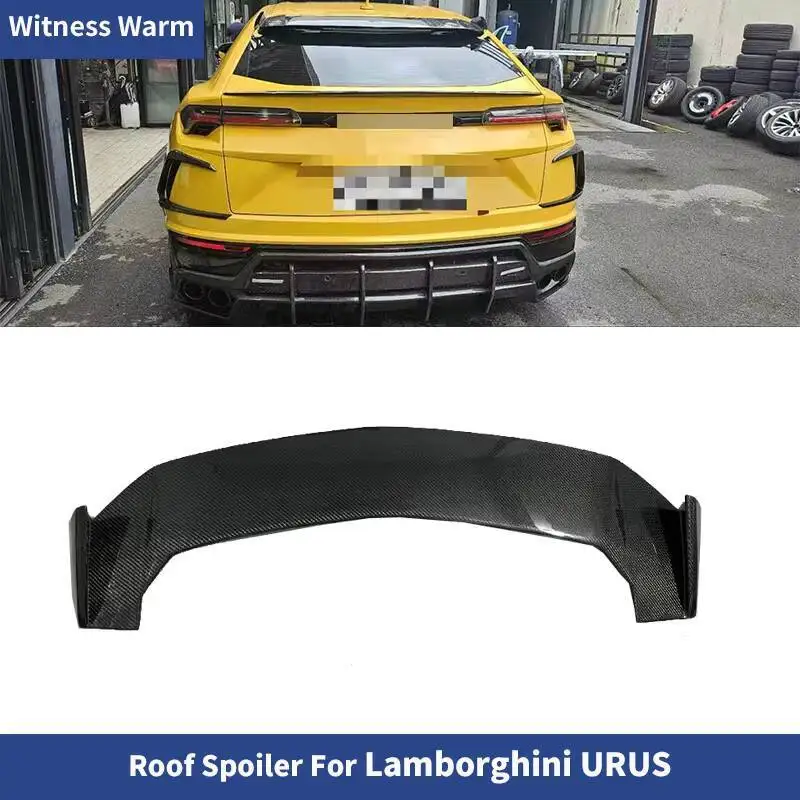 Car Rear Trunk Top Lip Spoiler Roof Wings fibra di carbonio per Lamborghini Urus 2018-2021