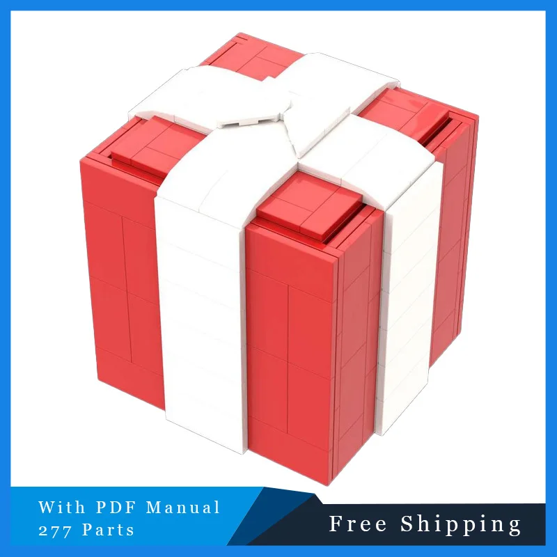 

277 шт. MOC креативный строительный блок, модель кирпича, розовая образовательная коробка, технология, модульная детская головоломка «сделай сам», Рождественский набор, подарки