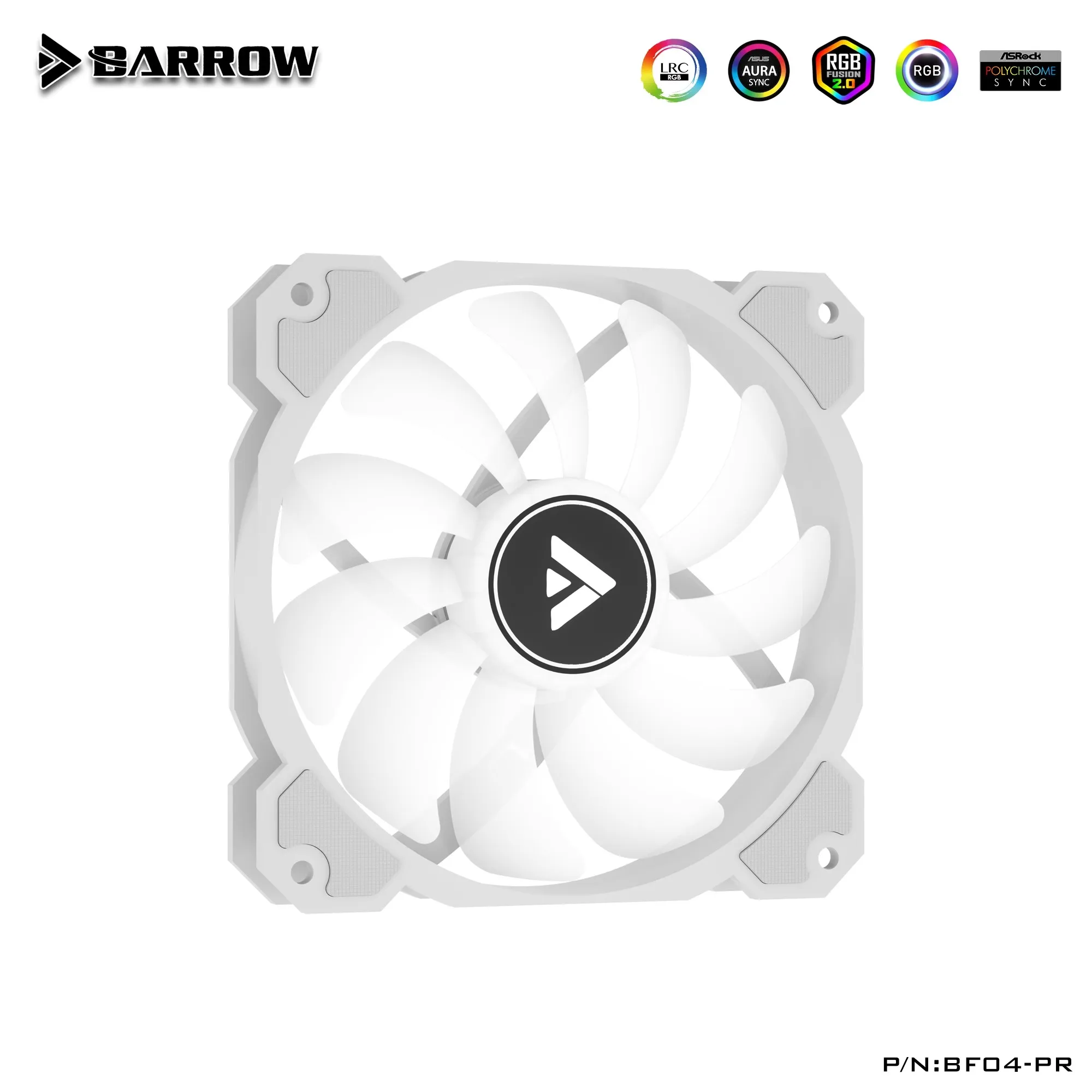 Barrow PWM Size 120*120mm Fan Use for Radiator Computer Case with 5V A-RGB Light 6PIN Header/Support Motherboard Aurora BF04-PR