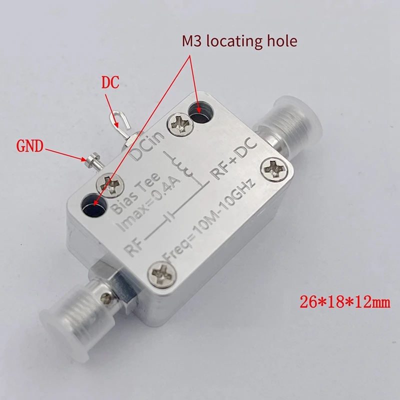 Trójnik ślizgowy 10Mhz-10Ghz RF DC Block RF Izolator koncentryczny Biaser do radiotelefonu HAM Wzmacniacz szerokopasmowy Odbiornik SDR Biastee