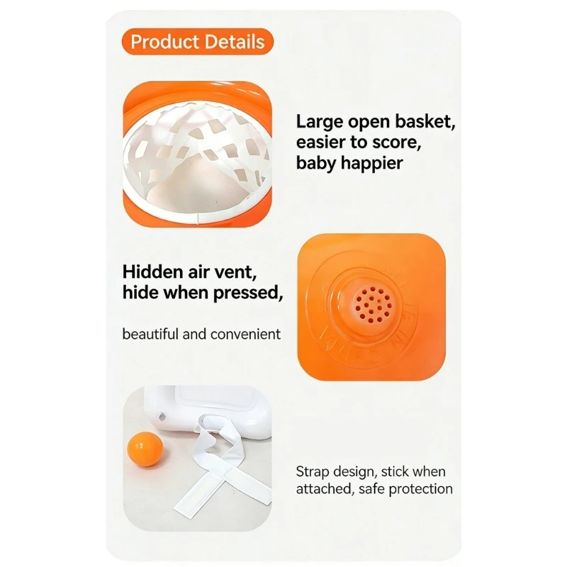  3 Pieces Wearable Basketball Goal With Ball For Children And Adults Recreation