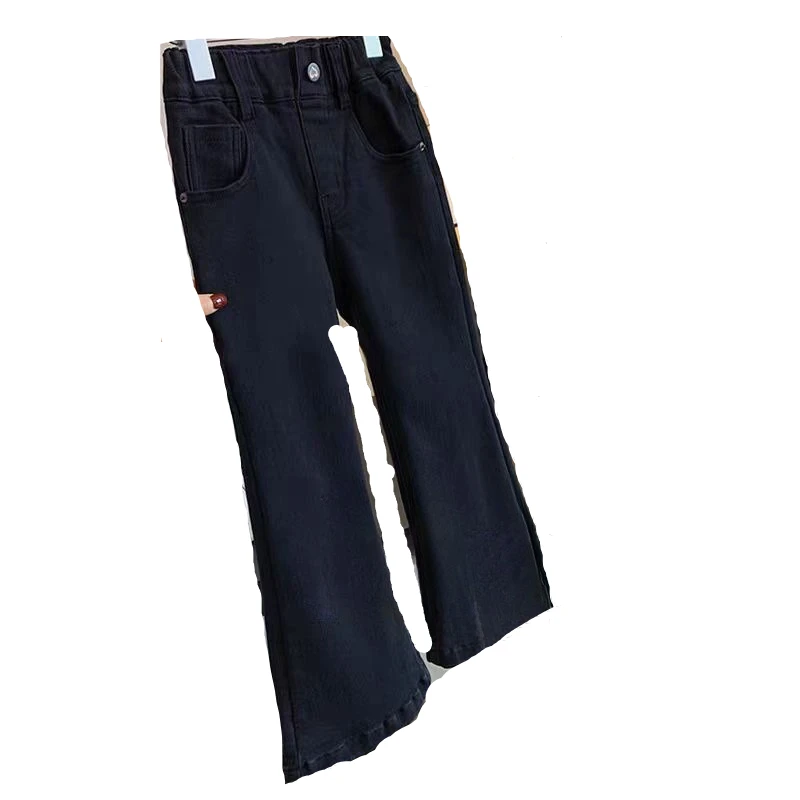 Trousers Korean Childrens Clothing New Autumn Pants Childrens Fashion Black Slim Flared Pants Comfortable
