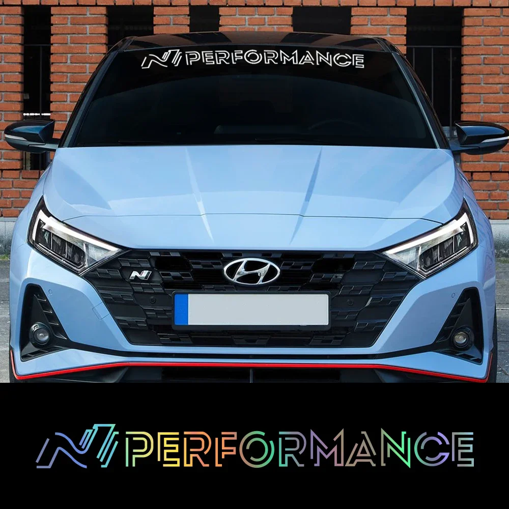 N Performance Car Windshield Sticker For Hyundai i20 i30 IONIQ 5 N N-Line Racing Style Vinyl Decor Decal Auto Tuning Accessories