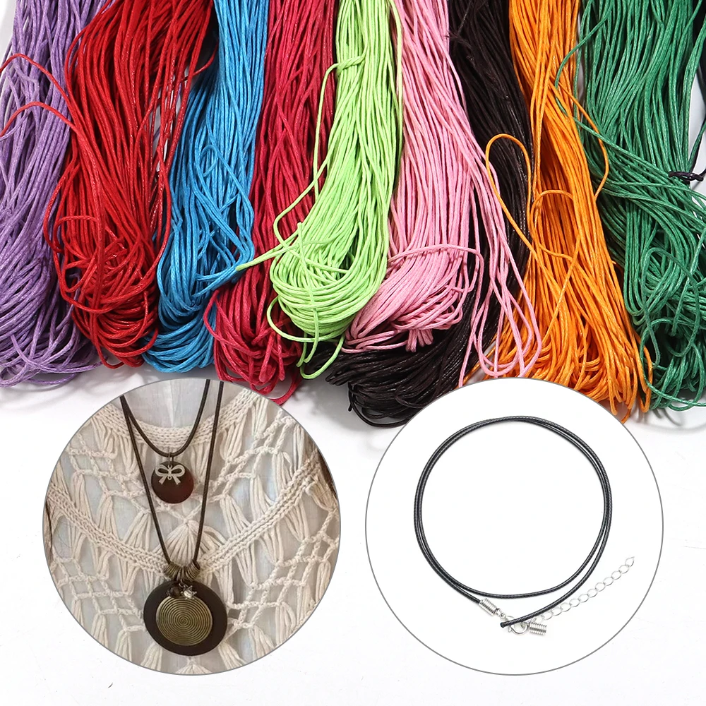 70m/lot 1mm Waxed Cotton String Colorful Beading Cord Rope For Jewelry Making DIY Bracelet Necklace Weaving Accessories Supplies image 4